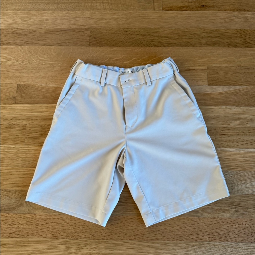 Peter Millar Light Tan Flat Front Shorts